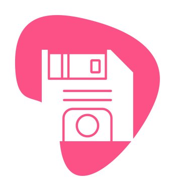 Basit Disket simgesi, vektör illüstrasyonu