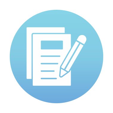 Basit not defteri arayüzü simgesi, vektör illüstrasyonu