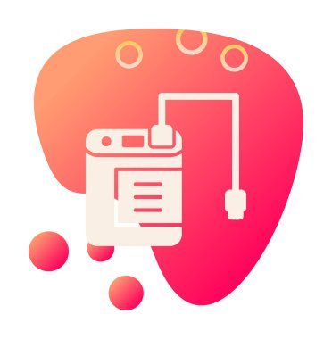 harici sabit disk simgesi, vektör illüstrasyonu basit tasarım