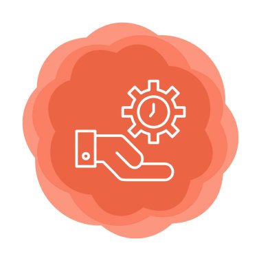 vites şekilli saat, Zaman Yönetimi konsepti, vektör illüstrasyonu 