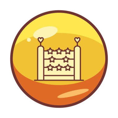 abaküs düz simgesi, vektör illüstrasyonu