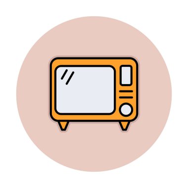 Eski TV simgesi vektör illüstrasyonu