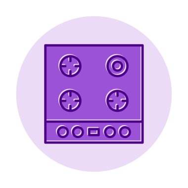 Hob vektör simgesi, basit biçim 