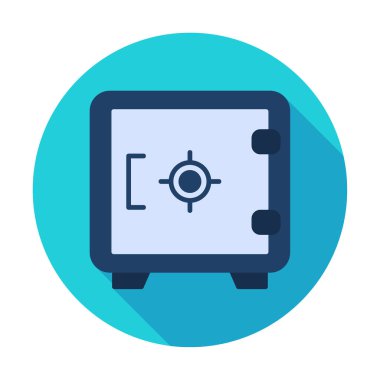 Güvenli simge, loker işareti, vektör illüstrasyonu