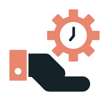 vites şekilli saat, Zaman Yönetimi konsepti, vektör illüstrasyonu 