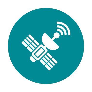 Uydu Simgesi, vektör illüstrasyonu