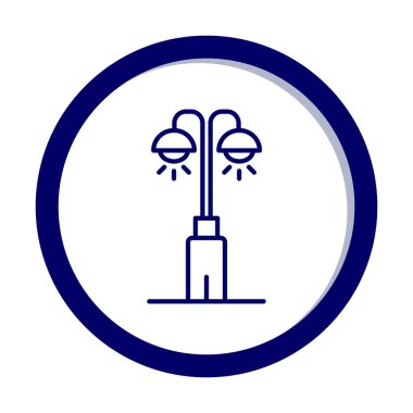 Park lambası simgesinin vektör illüstrasyonu