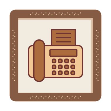 Faks makinesi. Web simgesi basit illüstrasyon