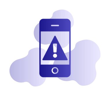 Mobil Uyarı simgesi vektör illüstrasyonu