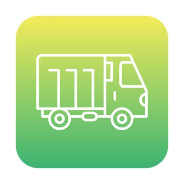 Web ve mobil uygulama tasarımınız için kamyon simgesi vektörü, kargo kamyonu logosu konsepti