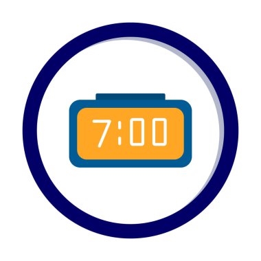 Dijital Saat simgesi. Vektör çizim