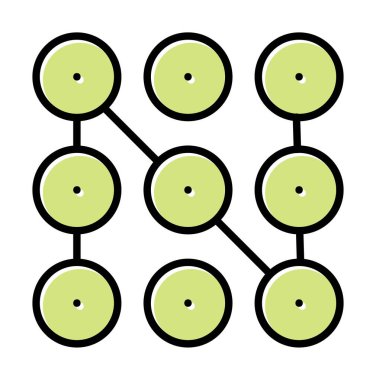 Desen ağ simgesi, vektör illüstrasyonu