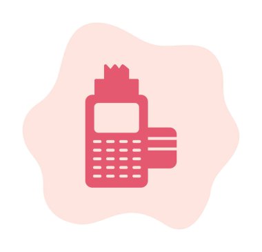 Kart okuyucu ve banka kartı, vektör illüstrasyonu