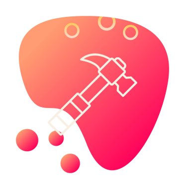 Çekiç ikonu vektör illüstrasyonu