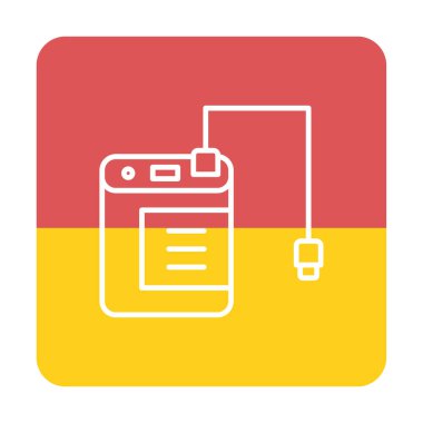 harici sabit disk simgesi, vektör illüstrasyonu basit tasarım