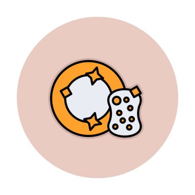 Tabak Süngeri web simgesi, vektör illüstrasyonu