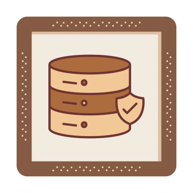 veritabanı simgesi modayı izole etti. veri depolama renk çizgisi vektörü simgesi                                                           
