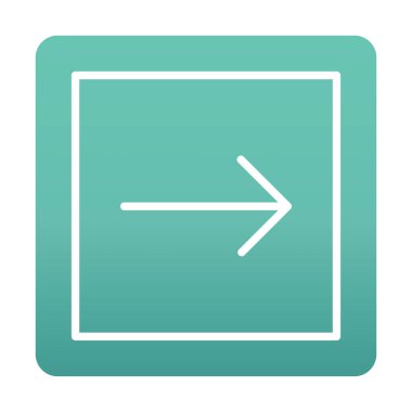 Sağ Ok simgesi, vektör illüstrasyonu basit tasarım