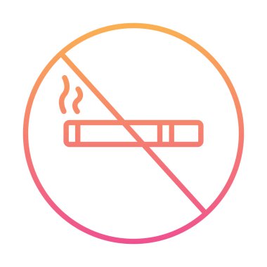 Beyaz arkaplanda sigara içme vektörü illüstrasyonu yok