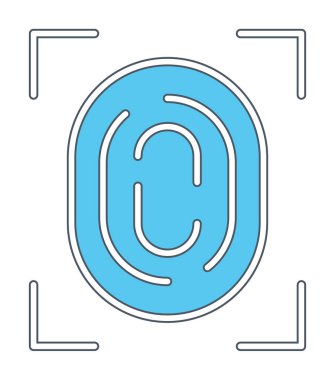 Parmak izi web simgesi vektör illüstrasyonu