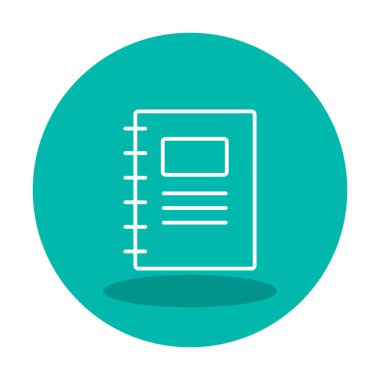 notepad simgesi, vektör illüstrasyonu basit tasarım