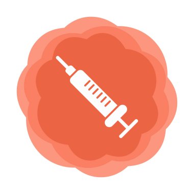 Enjeksiyon Virüsü simgesinin vektör çizimi