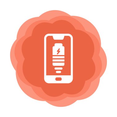 Basit Kablosuz Şarj simgesi, vektör illüstrasyonu