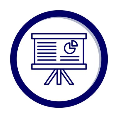 Beyaz arkaplan üzerinde sunum vektörü illüstrasyonunu çalıştır