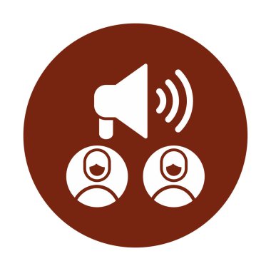 Kamu Tanıtım simgesi vektör illüstrasyonu