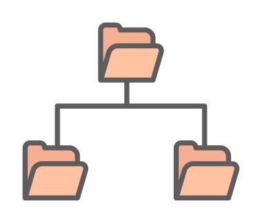 Basit Dizin Paylaşımı, vektör illüstrasyonu