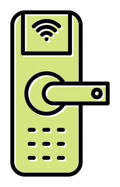 Akıllı Kapı simgesi vektör çizimi