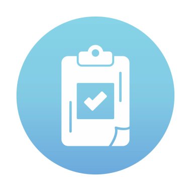 İşaretleme simgesine sahip görev listesi, vektör illüstratörü 