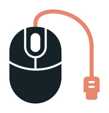 Bilgisayar faresi. Web simgesi basit illüstrasyon