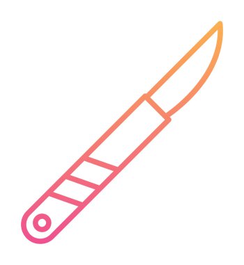 Cerrahi bıçak. Web simgesi basit illüstrasyon 