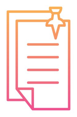 Basit not defteri arayüzü simgesi, vektör illüstrasyonu