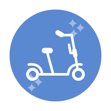 Scooter simgesi vektör illüstrasyonunu tekmele