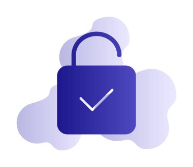 Beyaz arkaplanda asma kilit vektör çizimi