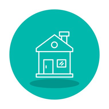 Ev. Web simgesi basit illüstrasyon