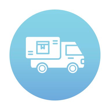 Vektör Tasarımı Teslimat Kamyonu Simgesi Biçimi