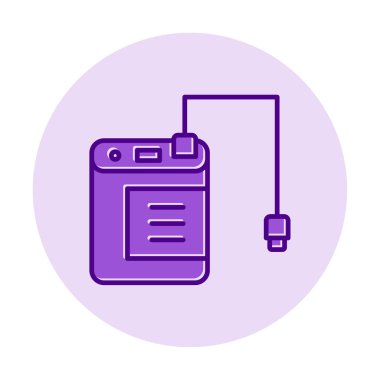 harici sabit disk simgesi, vektör illüstrasyonu basit tasarım