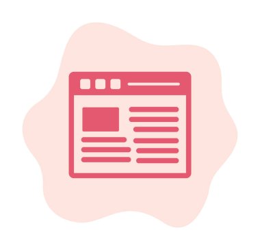 Web sayfası simgesi, vektör illüstrasyonu basit tasarım