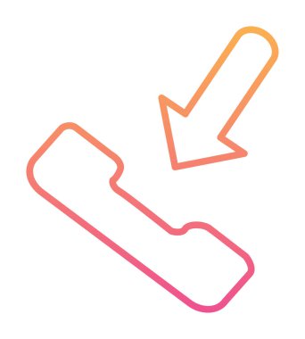 telefon arama simgesi, vektör illüstrasyonu basit tasarım