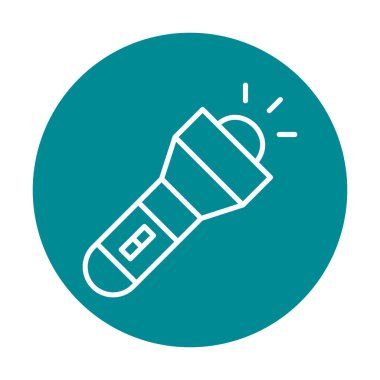 Seyahat fenerinin düz simgesi. Renkli vektör çizimi