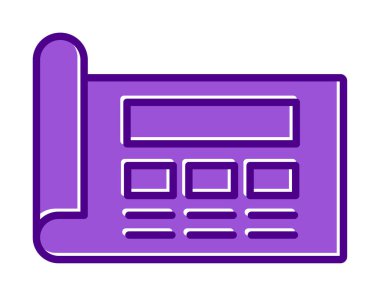 Şablon simgesi, vektör illüstrasyonu basit tasarım