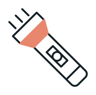 Seyahat fenerinin düz simgesi. Renkli vektör çizimi