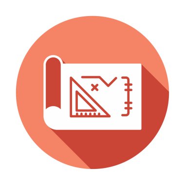 Şablon simgesi, vektör illüstrasyonu basit tasarım