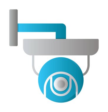 Basit bir CCTV kamera simgesi, vektör illüstrasyonu
