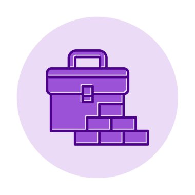 evrak çantası web basit simge illüstrasyonu