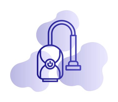 Elektrik süpürgesi ağ simgesi basit illüstrasyon