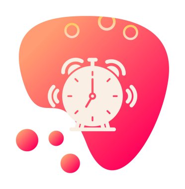 Beyaz arkaplanda alarm saat vektör çizimi